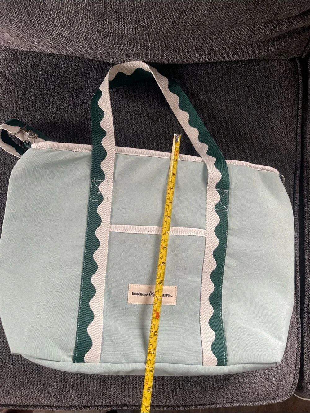 Mint and Green insulated Beach cooler Tote Bag